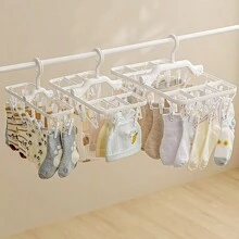 1 pezzo Stendibiancheria pieghevole multifunzionale con 12/20/32 mollette, stendibiancheria pieghevole antivento, stendibiancheria piccolo e pratico, stendibiancheria in plastica per appendere i vestiti, adatto per asciugare biancheria intima, asciugamani, vestiti da bambino, cappelli, sciarpe, calzini, reggiseni, pantaloni, pannolini, adatto come regalo per bambini, regali speciali, regali per la casa