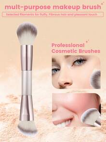 4PCS Double Ended Makeup Brush Sets Premium Synthetic Hair Eyeshadow Blending Brush Sets Cosmetics Tools - Multicolor - View 10