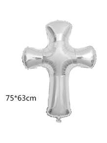 2pcs Peace Cross Foil Balloon White Pigeon Bird Helium Balls For First Baptism Shower Wedding Party Back To School Valentine Day - Multicolor - View 8