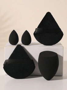 1/5个装化妆海绵，黑色粉扑，化妆海绵，三角形化妆海绵，迷你化妆海绵，化妆海绵套装，化妆工具套装，专业化妆工具，水滴形化妆海绵，化妆海绵，超柔软遮瑕海绵，炎热天气必备化妆工具，适用于液体和膏状化妆品，干湿两用化妆海绵，天鹅绒粉扑，便携式旅行化妆工具，可重复使用和清洗的化妆工具，适合所有肤质，夏季促销，赠品，旅行，平价好物，旅行必备 - 黑色 - 查看 13