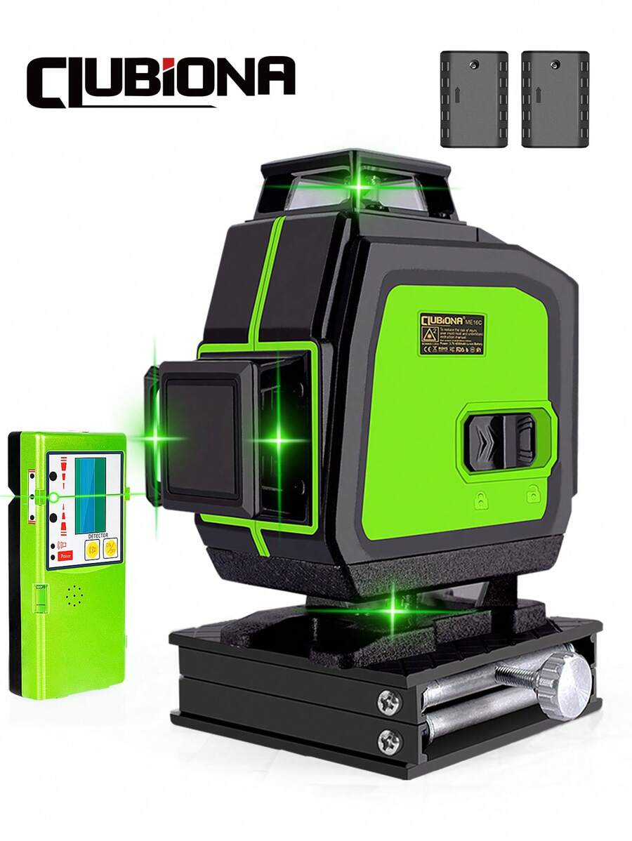 Clubiona 16 Lines Green Line Laser Working With Remote Control And Self-Leveling For Floor, Wall And Ceiling Laser - Khaki - View 1