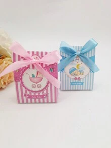 Juego de 10 cajas de regalo con forma de carrito de bebé para fiestas de revelación de género, decoraciones de baby shower, decoraciones familiares y regalos - Multicolor - Ver 2