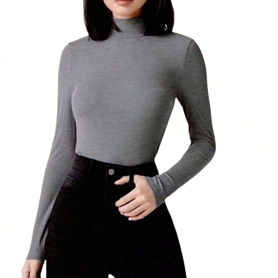 Cacharrel Sweater Blouse With Long Sleeves And High Neck - Women's Elegance Fashion - 查看 1