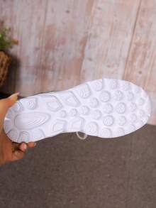 女士平底系带灰色百搭休闲跑鞋，轻便舒适，适合学生 - 灰色 - 查看 7