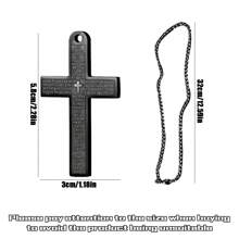 Pendant Cross For Car Rear View Mirror Necklace Cross For Men Women Charm Car Mirror Hanging Accessories Ornament Stainless Steel Lord's Prayer Cross Necklace With Bible Verse