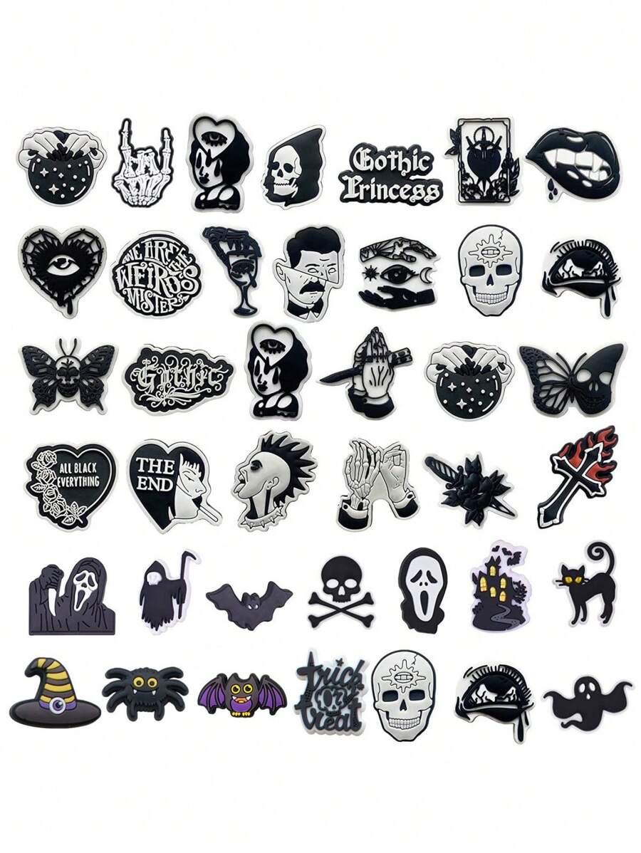 36 pièces de clips pour chaussures sur le thème d'Halloween, décorations DIY pour sabots, mules, sandales, convient pour les enfants, les filles, les garçons, les cadeaux de fête, Halloween