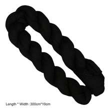 Generic Wedding Party Table Runner Gauze Halloween Style Pleated Pure Black Stain-Proof Reusable Table Decor Prom Banquet Table - Đen 300cm - Xem 6