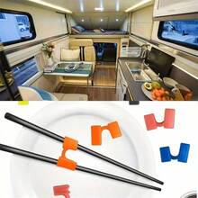 Set de 5 piezas de entrenador de palillos chinos para adultos principiantes, juego de ayudantes de palillos reutilizables como regalo de Navidad - Multicolor - Ver 3