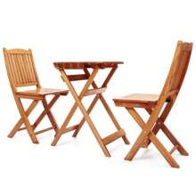 3 Pieces Outdoor Patio Bistro Set,Outdoor Folding Table And Chairs,Patio Furniture Sets With Folding Patio Round Table And Chairs,Bistro Table And Chairs Set For Garden,Backyard,Balcony,Porch