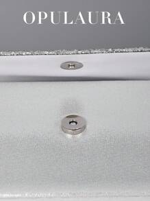Túi dự tiệc thời trang lấp lánh OpulAura dành cho nữ, Ví cầm tay trang trọng lấp lánh sang trọng cho tiệc Gala, đám cưới, tiệc tùng, phụ kiện trang phục sinh nhật, túi xách cô dâu, túi dự tiệc hoàn hảo cho tiệc cưới, tiệc tối, vũ hội, tiệc tùng, kết hợp với váy dự tiệc ngày lễ, váy dạ hội & váy sequin, túi dự tiệc Tready, hoàn hảo cho tiệc, đám cưới, vũ hội, tiệc tối/tiệc tùng - Bạc - Xem 7