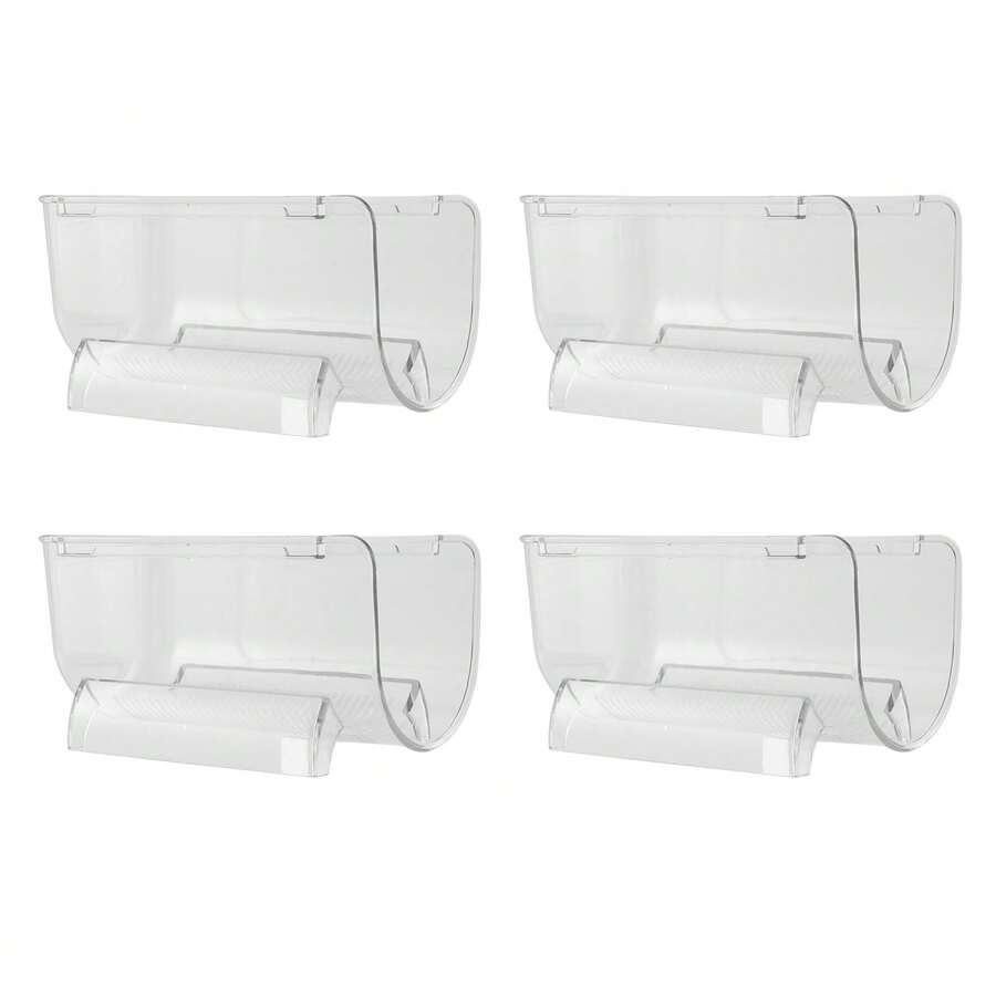 4Pcs Refrigerator Wine Holder,Clear Stackable Plastic Rack Storage Water Bottle Organizer For Fridge - Multicolor - View 1