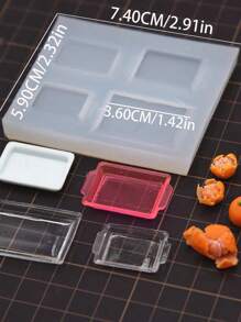 微型食物游戏逼真雕刻盘子模具，DIY 迷你托盘制作 UV 树脂硅胶模具