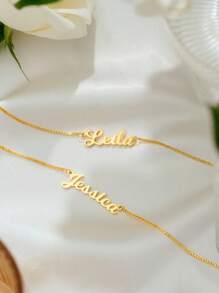 Custom Name Necklace With Box Chain, Golden Name Necklace, Customized English Name Letter Pendant Necklace For Women, Handmade Jewelry, Personalized Gifts, Mothers Gift Unique Birthday Gifts, Christmas Gifts For Family,Friends
