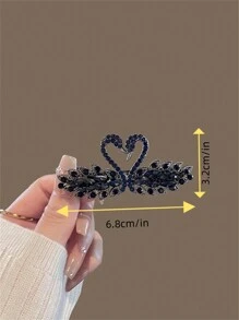 1 peça de grampo de cabelo com design de cisne estilo coreano, grampo de mola em liga de zinco, elegante e moderno, acessório de cabelo versátil adequado para pessoas de 14 a 35 anos, uso diário, festa, essencial, grampo de garra plano, grampos de garra, grampos para cabelo, deslizador de cabelo, garras de cabelo