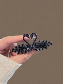 1 peça de grampo de cabelo com design de cisne estilo coreano, grampo de mola em liga de zinco, elegante e moderno, acessório de cabelo versátil adequado para pessoas de 14 a 35 anos, uso diário, festa, essencial, grampo de garra plano, grampos de garra, grampos para cabelo, deslizador de cabelo, garras de cabelo