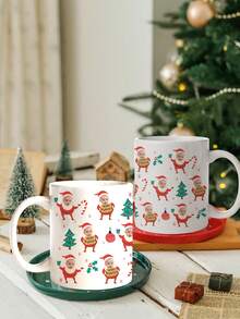 1 szt. świąteczny kubek z personalizowaną twarzą, spersonalizowany kubek do kawy z twarzą, 11 uncji, prezent na parapetówkę, prezent świąteczny, prezent walentynkowy, prezent rocznicowy, prezent z okazji ukończenia szkoły, prezent na Dzień Matki, prezent na Dzień Ojca, idealny prezent dla pary/taty/mamy/babci/dziadka, wyjątkowy prezent dla żony/męża, najlepszy prezent na święta Bożego Narodzenia, idealny prezent dla chłopaka/dziewczyny, spersonalizowany prezent dla niego/niej, kalendarz świąteczny