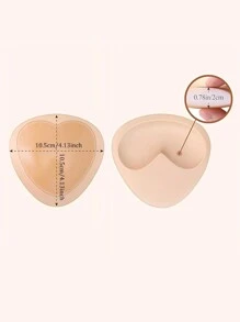 2入組游泳衣自粘無痕胸墊，加厚比基尼胸墊插片內置胸墊，女性內衣襯墊配件 - 彩色 - 查看 1