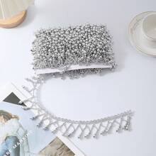 1/2Yards Bead Tassel Fringe Trim Jewelry Accessories Height 5cm Tassels Line Diamond Diy Stones Or Sequins For Clothes Silvery Pendant Decor Jewelry Parts - Multicolor - View 13