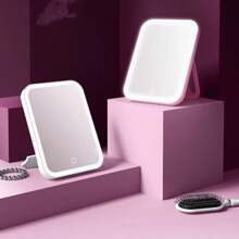 1pc LED Makeup Mirror, Foldable Standing Vanity Light, Multi-Color Options