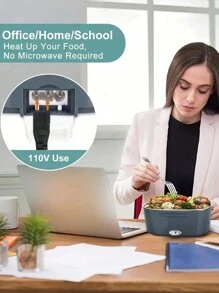 Electric Lunch Box Food Warmer - Herrfilk Portable Food Heater For Car & Home - Leak Proof, Lunch Heating Microwave For Truckers With Removable Stainless Steel Container 1.5 L, 110V/12V[Upgraded]