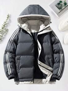Men's Simple Commuter Casual Padded Padded Coat, Fall/Winter 2024