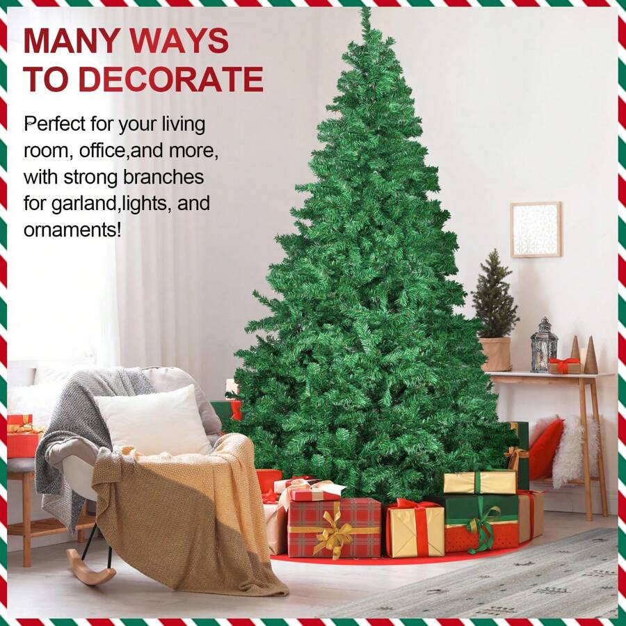 Christmas 7ft Artificial Holiday Christmas Pine Tree For Home, Office
