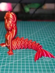 1 pieza Figura decorativa de sirena elegante, decora tu mundo de fantasía, articulaciones móviles flexibles para poses únicas, degradado de color, adecuada para Navidad, Día de San Valentín y Acción de Gracias, decoración interior ideal - artículo de regalo versátil - Multicolor - Ver 9