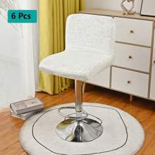 1 szt./4 szt./6 szt. Miękki wielokolorowy diamentowy aksamitny pokrowiec na krzesło barowe, diamentowe aksamitne pokrowce na krzesła barowe, kwadratowe pokrowce na krzesła barowe, pokrowce na krzesła o wysokości lady, zmywalne pokrowce na krzesła barowe, obrotowe pokrowce na krzesła barowe, do jadalni