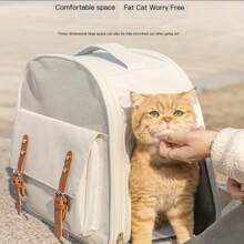 Sac à dos transporteur respirant pour chat et petit chien avec grande capacité - pour les propriétaires d'animaux de compagnie - convient pour la randonnée, la marche et les voyages - cadeau parfait pour les amateurs d'animaux