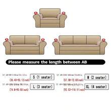 1 件圣诞风格荷叶边沙发套，弹力拉伸沙发套，适合卧室和客厅，四季皆宜 - 綠色 - 查看 3