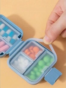1pc Travel Pill Box Extra Large Pill Organizer 2 Times A Day, Weekly XL AM PM Pill Case, 1 Day Pill Box Twice A Day, Oversized Daily Medicine Organizer For Vitamins, Big Pill Container, Medication Dispenser (Rainbow)-Perfect For Organizing Medication On The Go,The Old Man Takes The Medicine Box With Him. Mini Pill Packing Box,Sealed Morning, Middle And Evening Reminder Sub-Packaging Tablet Box - Multicolor - View 10