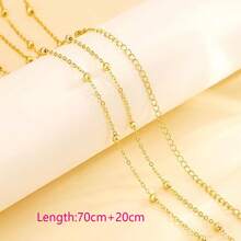 HOTNICE Dây chuyền thắt lưng nhiều lớp vàng cho nữ, Dây chuyền hạt vệ tinh bikini gợi cảm có thể điều chỉnh, Dây chuyền body lì mùa hè, Quà tặng trang sức cho nữ - phong cách A - Xem 3