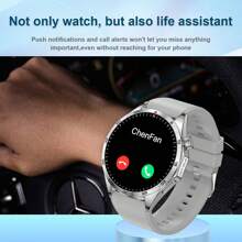 1 件硅胶表带男士多功能电子手表，1.5 英寸 IPS 触摸屏，运动模式，照片控制，社交应用通知，适合休闲、运动和送礼