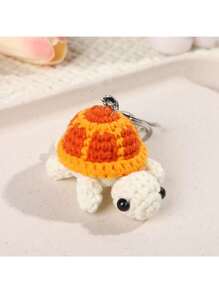 可爱乌龟钥匙扣，迷你钩针乌龟毛绒玩偶饰品 - 彩色 - 查看 6