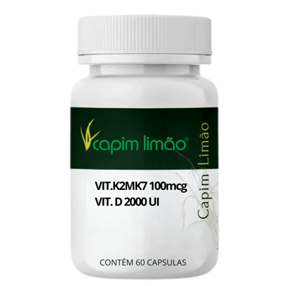 Vitamina k2Mk7 100mcg + Vitamina D3 2000UI 60CÁPSULAS