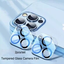 2 Stücke/Set gehärtetes Glas Kamera Schutzfolie kompatibel mit iPhone 11 12 13 Pro Max, 3D hochwertig schützende Kamera Schutzabdeckung für 14 15 Plus Rückkamera, klar für 16 Pro Max