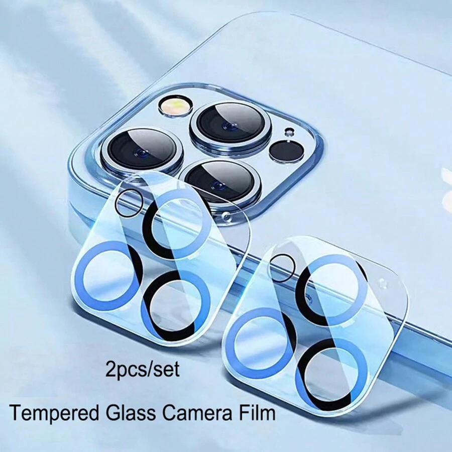 2 Stücke/Set gehärtetes Glas Kamera Schutzfolie kompatibel mit iPhone 11 12 13 Pro Max, 3D hochwertig schützende Kamera Schutzabdeckung für 14 15 Plus Rückkamera, klar für 16 Pro Max