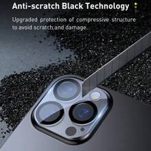 2 Stücke/Set gehärtetes Glas Kamera Schutzfolie kompatibel mit iPhone 11 12 13 Pro Max, 3D hochwertig schützende Kamera Schutzabdeckung für 14 15 Plus Rückkamera, klar für 16 Pro Max