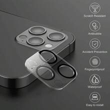 2 Stücke/Set gehärtetes Glas Kamera Schutzfolie kompatibel mit iPhone 11 12 13 Pro Max, 3D hochwertig schützende Kamera Schutzabdeckung für 14 15 Plus Rückkamera, klar für 16 Pro Max