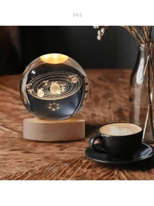 Crystal Ball LED Night Lamp With Different Designs, 3D Lighting, Planets, Solar System, SMALL SIZE, Indoor Light, Decoration - Multicolor - View 3