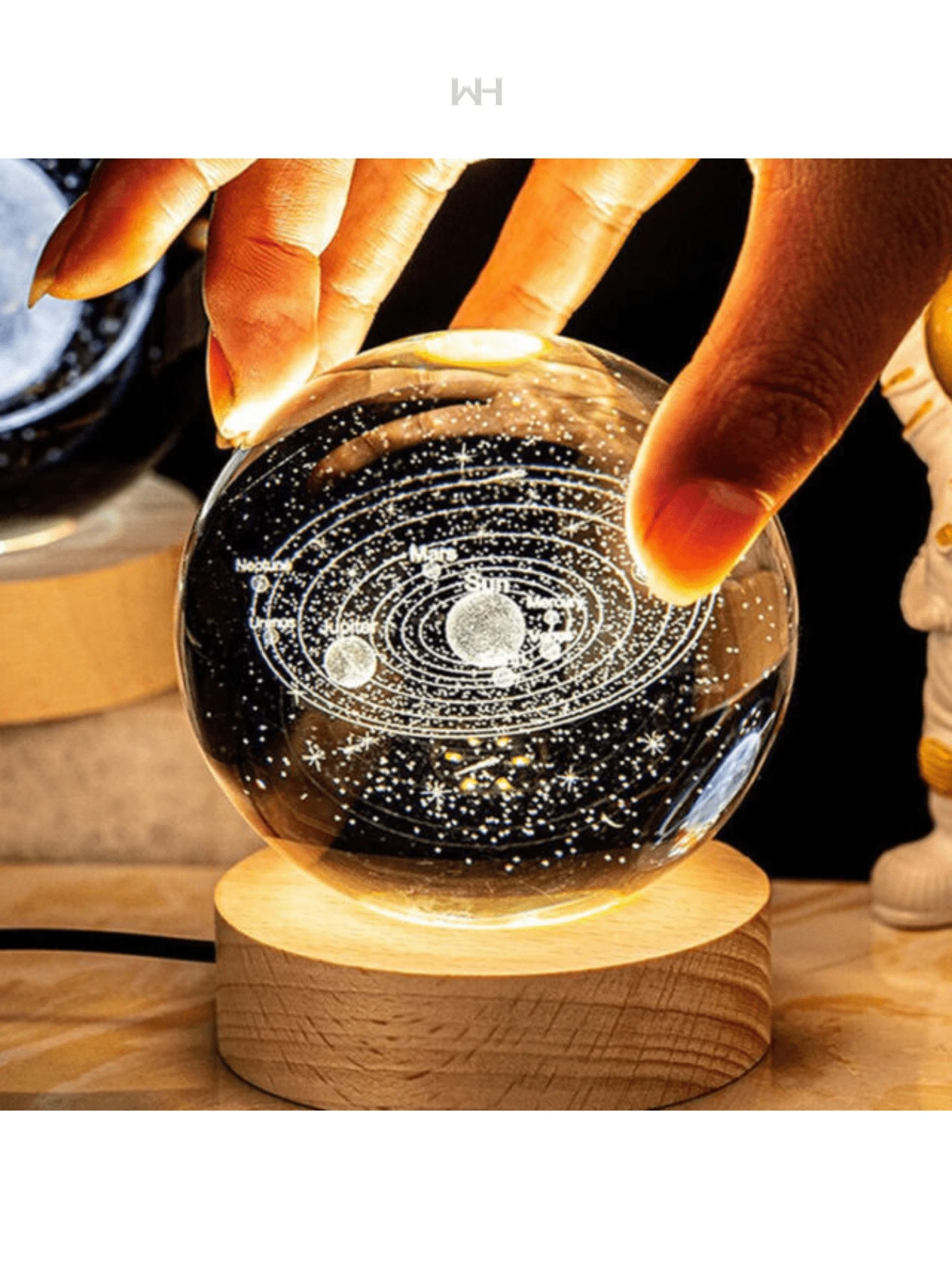 Crystal Ball LED Night Lamp With Different Designs, 3D Lighting, Planets, Solar System, SMALL SIZE, Indoor Light, Decoration - Multicolor - View 1