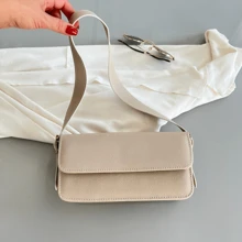 Vintage Square Women's Bag With Two Buckles - Màu nâu  Mocha - Xem 4