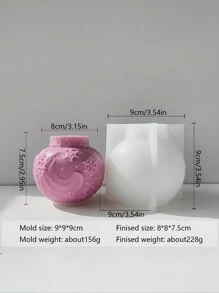 1pc Unique Bead Shaped Silicone Candle Mold DIY Christmas Decoration, Snowflake, Reindeer, Flower Ball Candle Making - Perfect For Home DIY Shops, Christmas Parties, DIY Supplies, And Christmas Accessories