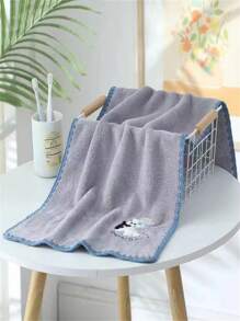 珊瑚绒毛巾，吸水，不褪色，不含荧光，镶边设计，柔软亲肤