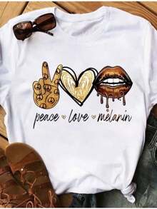 Personalized Women's Peace T-Shirt - trắng - Xem 2