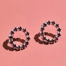 1對時尚鑲鑽心形和淚滴形耳環,適合女性和學生