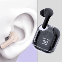 A31 TWS Wireless Bluetooth Earphone LED Power Digital Display Noise Cancelling 5.3 IOS Android - 藕粉色 - 查看 4