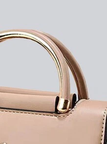 Bolso cuadrado pequeño con solapa de unicolor para mujer, bolso de hombro, bolso cruzado de moda mini, cartera de hombro con hebilla decorativa para mujer, bolso pequeño - Multicolor - Ver 9