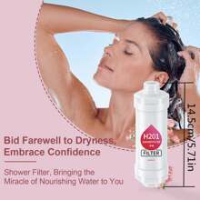 Home Times 家用香氛淋浴过滤器，香氛沐浴过滤器，维生素C淋浴喷头过滤器，适用于家庭浴室，氯氟化物淋浴过滤器有助于干燥皮肤和减少脱发（玫瑰、薰衣草）浴室配件浴室工具