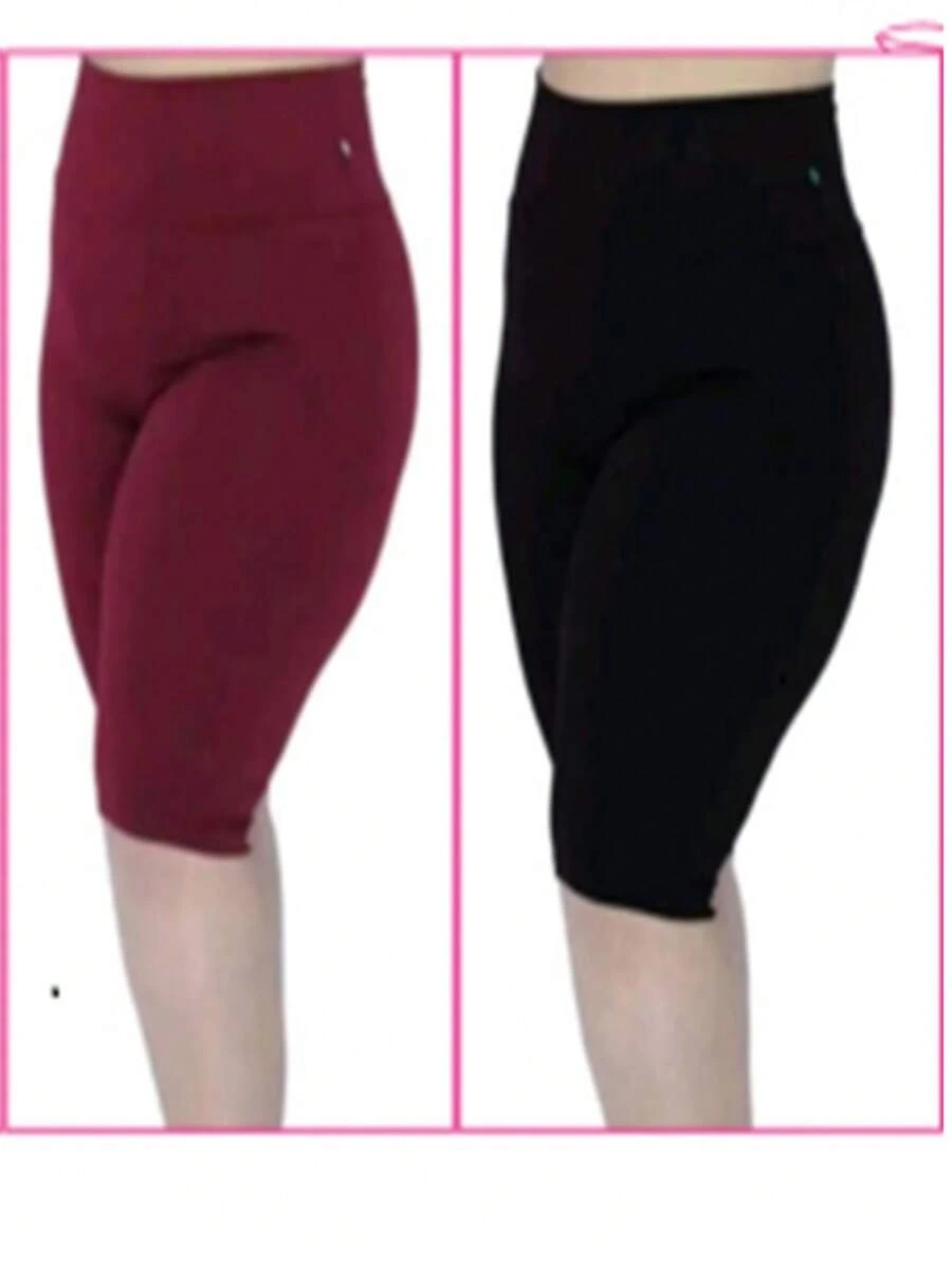 WOMEN'S PLUS SIZE BERMUDA SHORTS WITH ZERO TRANSPARENCY AND REINFORCED STITCHING - Negro - Ver 1
